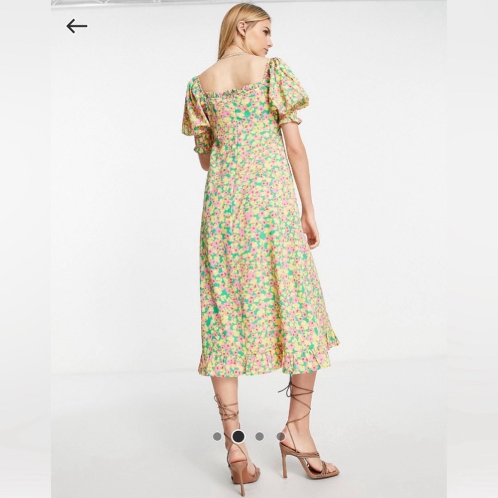 Neon Rose Bridgerton Style Puff Sleeve Dress size XL